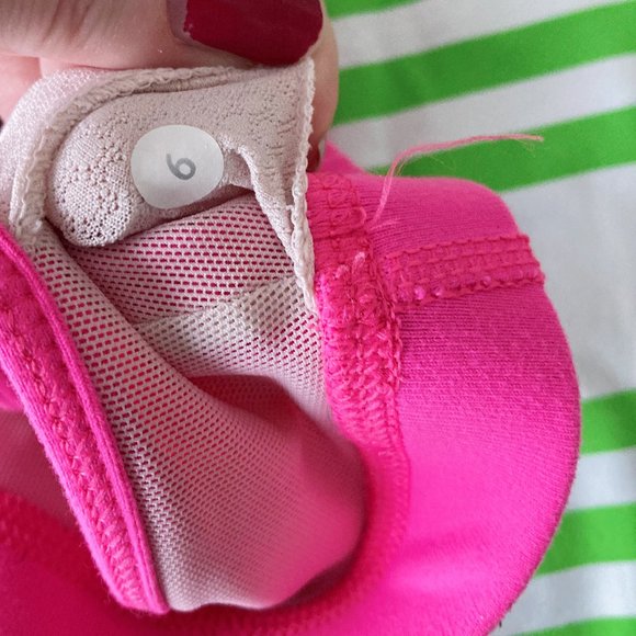 Lululemon Run: First Base Tank (super soft rulu!) green & white striped tank top - Picture 7 of 7